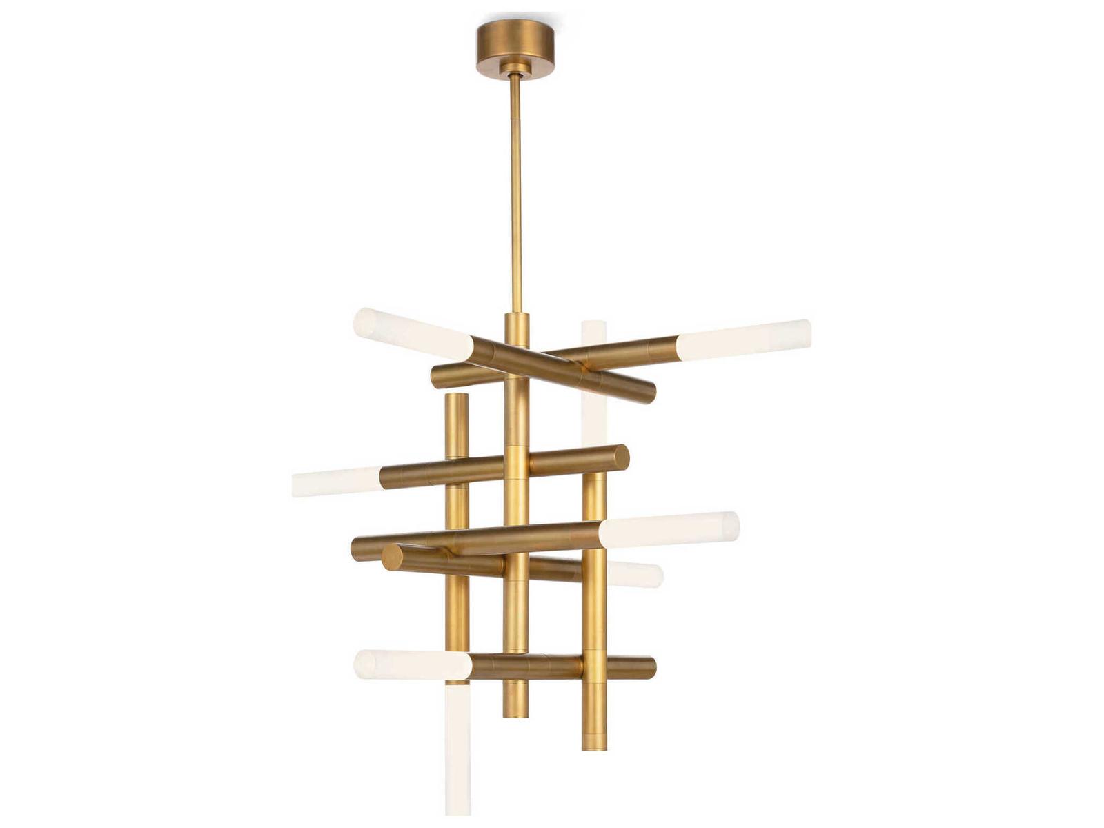 Regina Andrew Cass 8-Light Natural Brass Geometric Chandelier