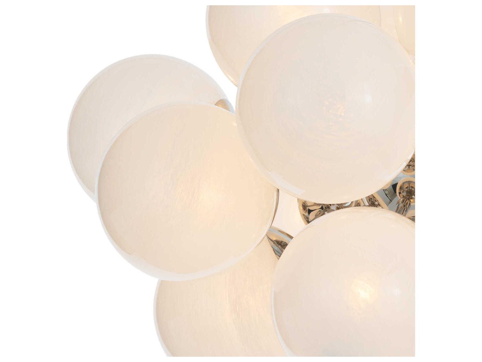 Regina Andrew 17-Light Shine Chandelier in Polished Nickel with Swirled Glass