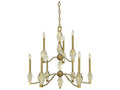 Framburg Vivian 9-Light Candelabra Chandelier in Brushed Brass
