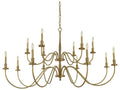 Framburg Matera 14-Light Brushed Brass Foyer Chandelier