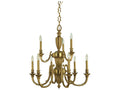 Framburg Wellesley 9-Light Brushed Brass Candelabra Chandelier