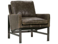 Atticus Leather Accent Chair with Umber Metal Base