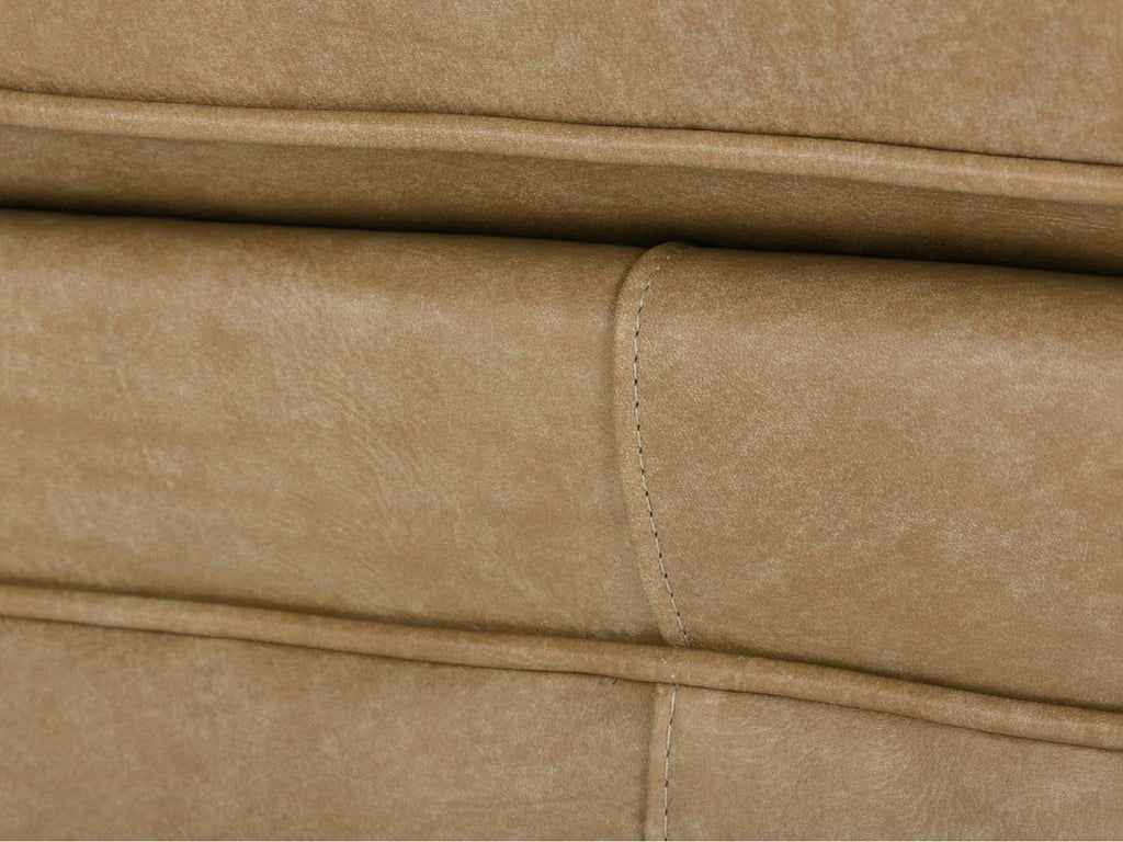 Kara Brown Leather Accent Chair with Track Arms