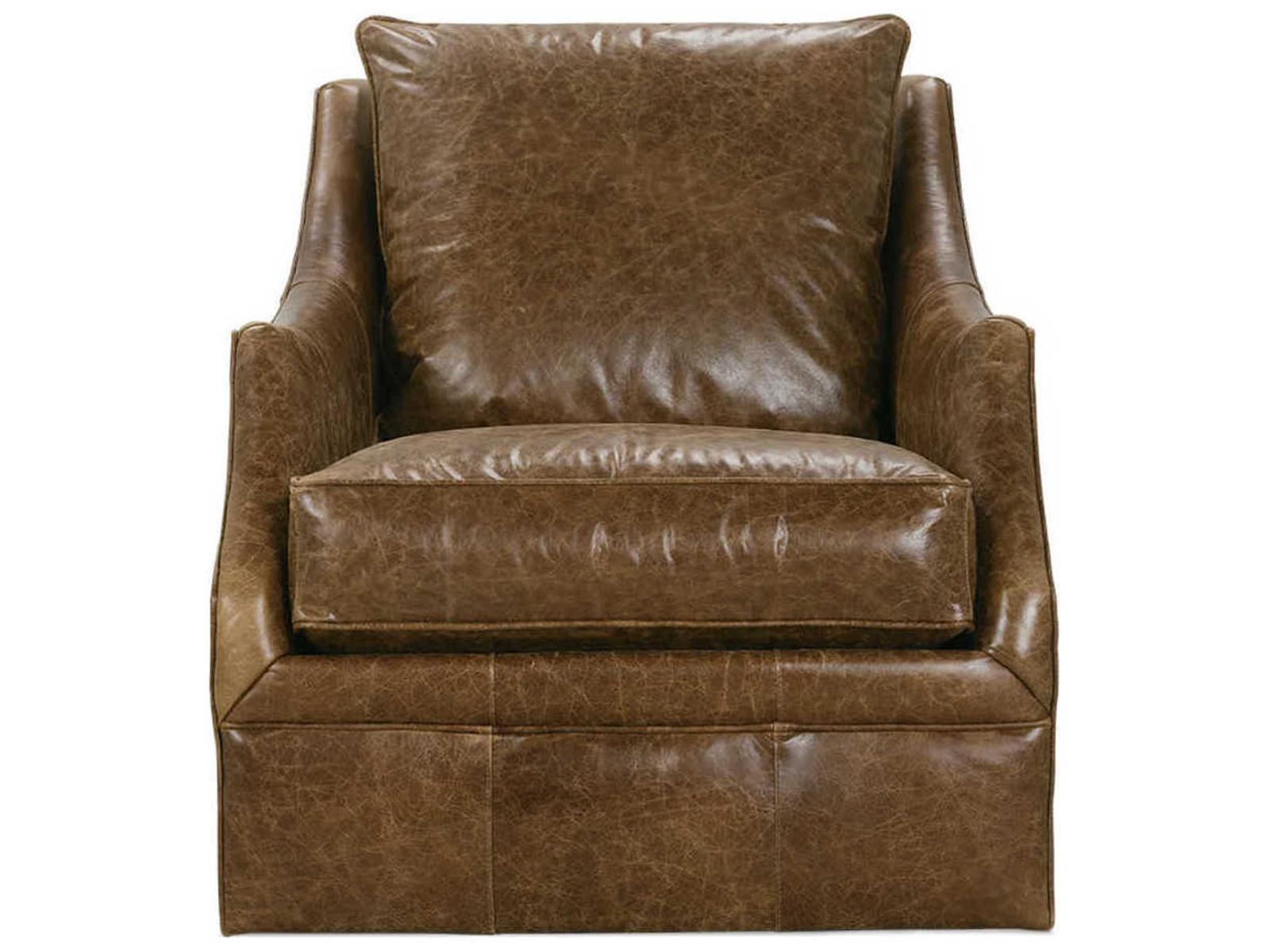 Kara Swivel Leather Accent Chair
