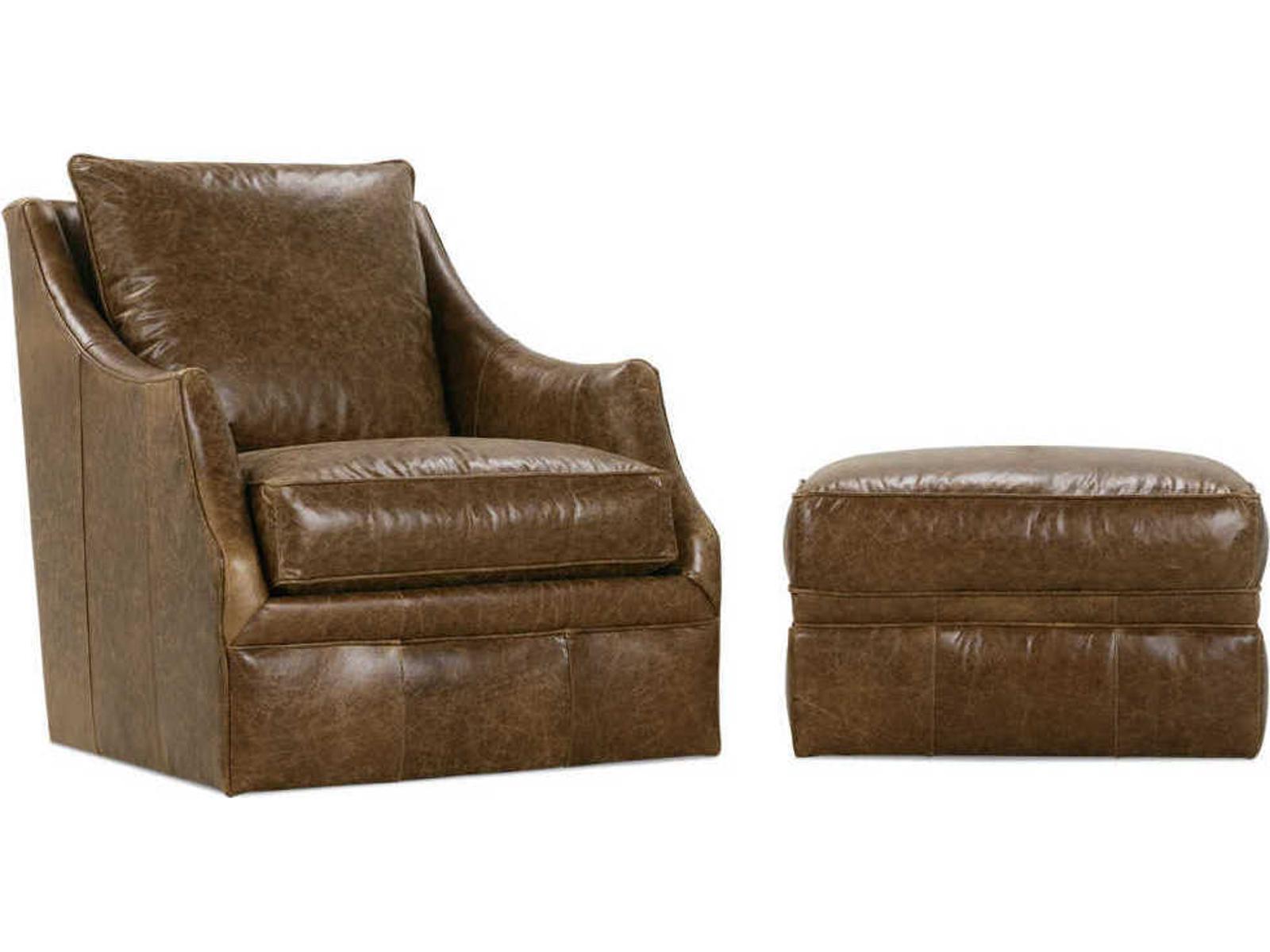 Kara Swivel Leather Accent Chair