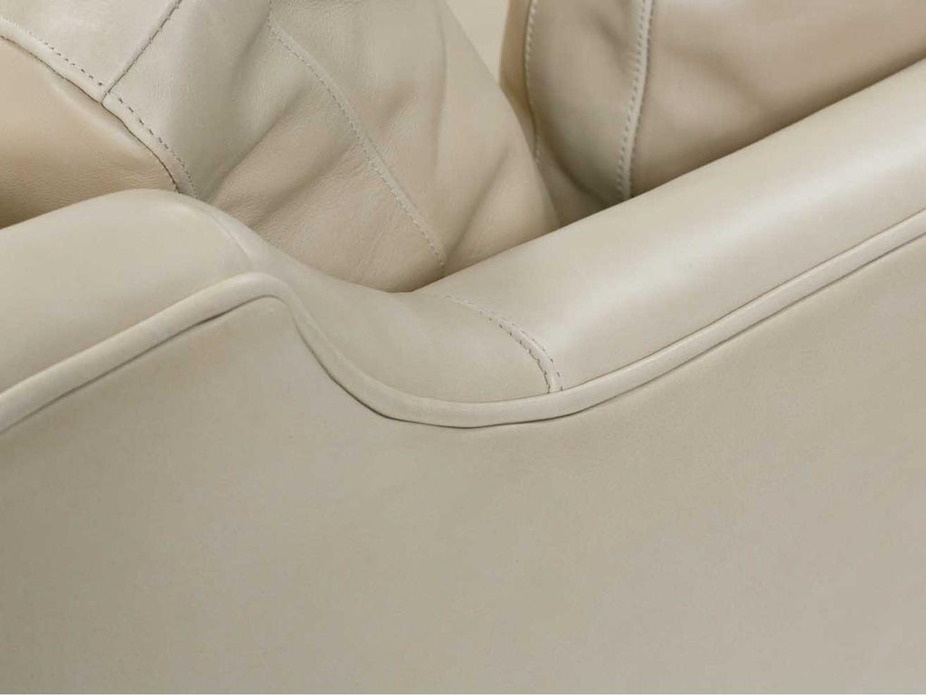 Madeline 3-Seat Aniline Leather Sofa in Latte Cream