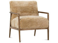 Phifer Brown Leather Hide on Hair Accent Chair