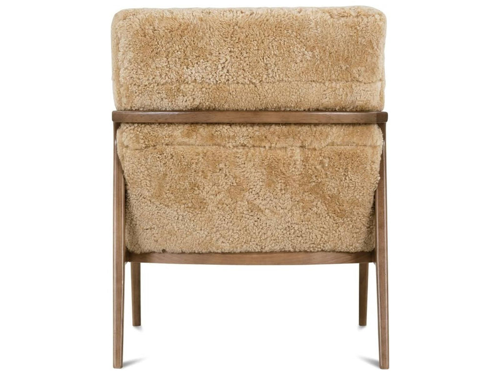 Phifer Brown Leather Hide on Hair Accent Chair