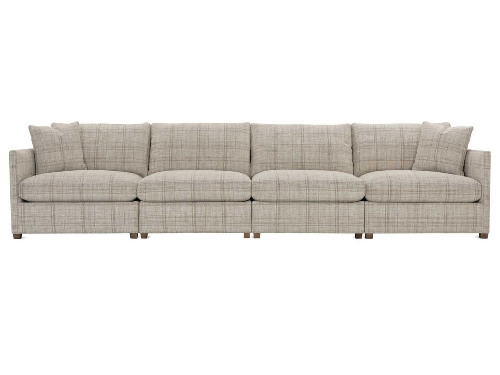 Serena 4-Piece Modular Upholstered Sectional Sofa in Beige