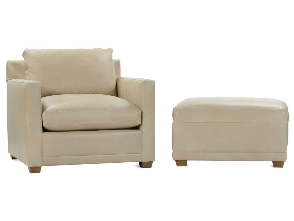 Sylvie Beige Leather Accent Chair