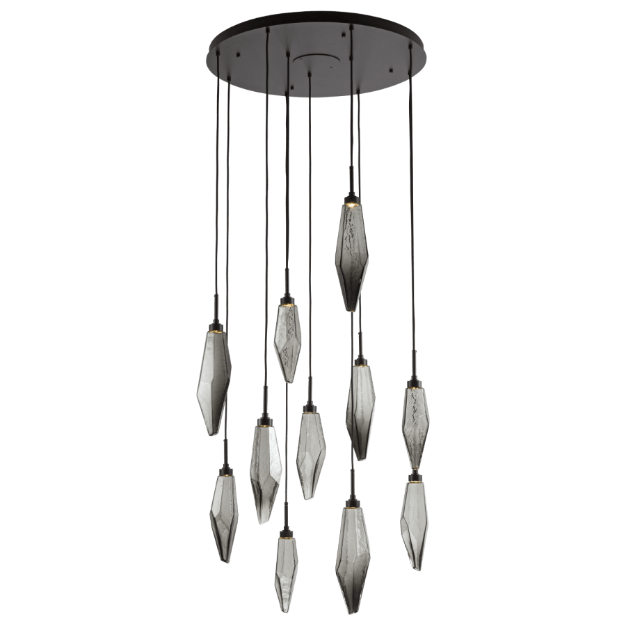 Hammerton Studio Rock Crystal 32" Wide 11 Light Hand Blown Glass Linear LED Pendant