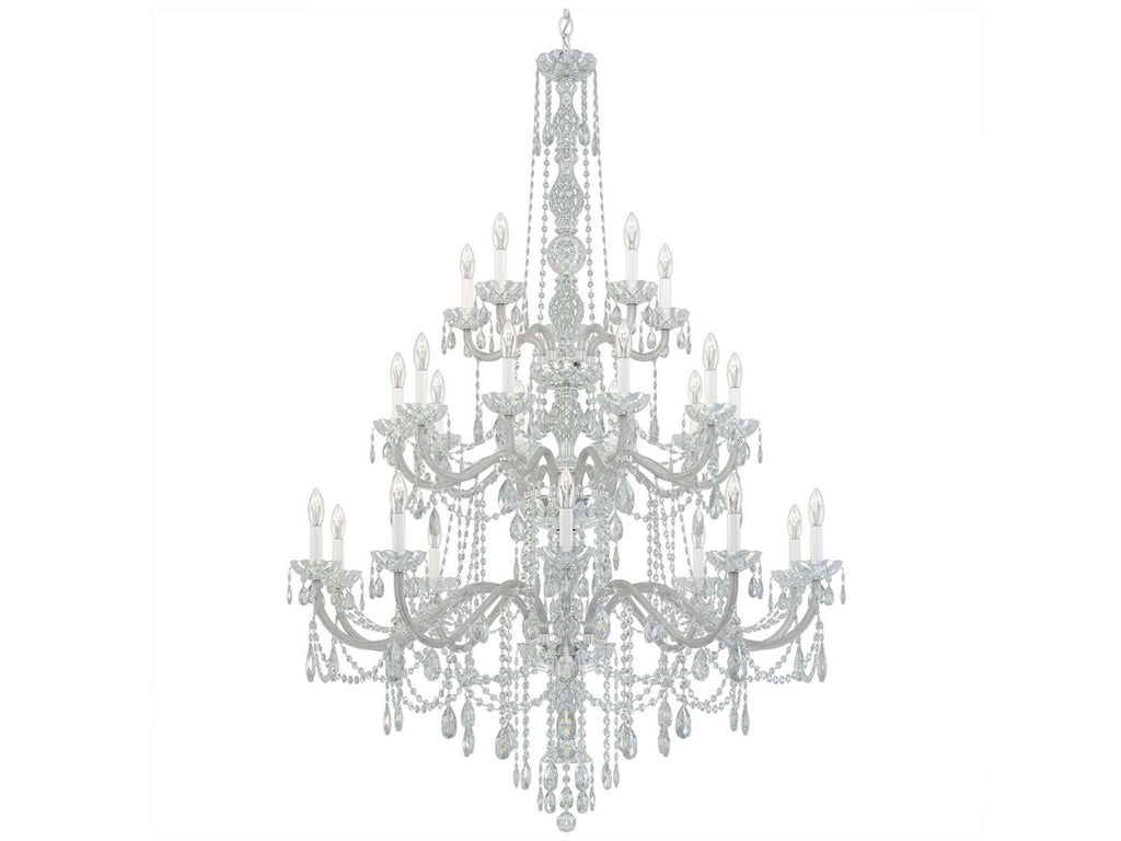 Schonbek 25-Light Arlington Crystal Chandelier in Polished Silver