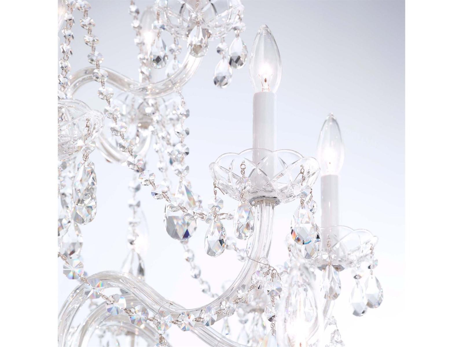 Schonbek 25-Light Arlington Crystal Chandelier in Polished Silver