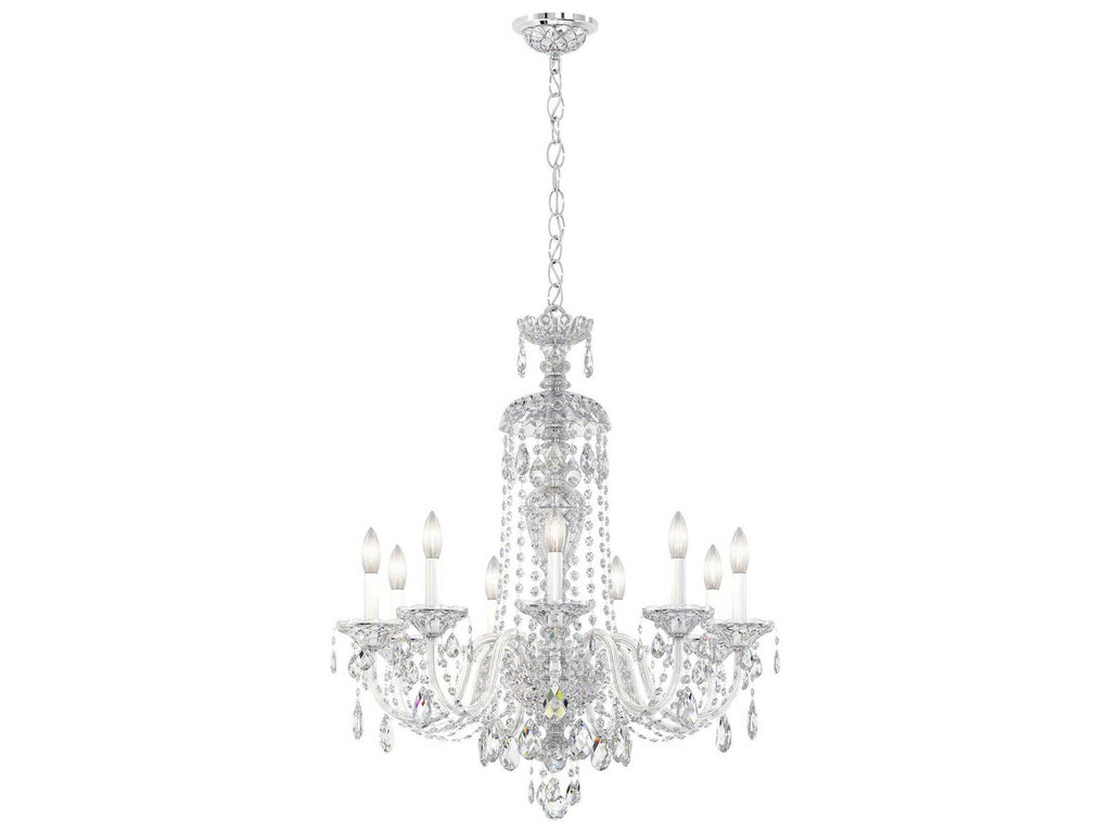 Schonbek Sterling 9-Light Crystal Chandelier