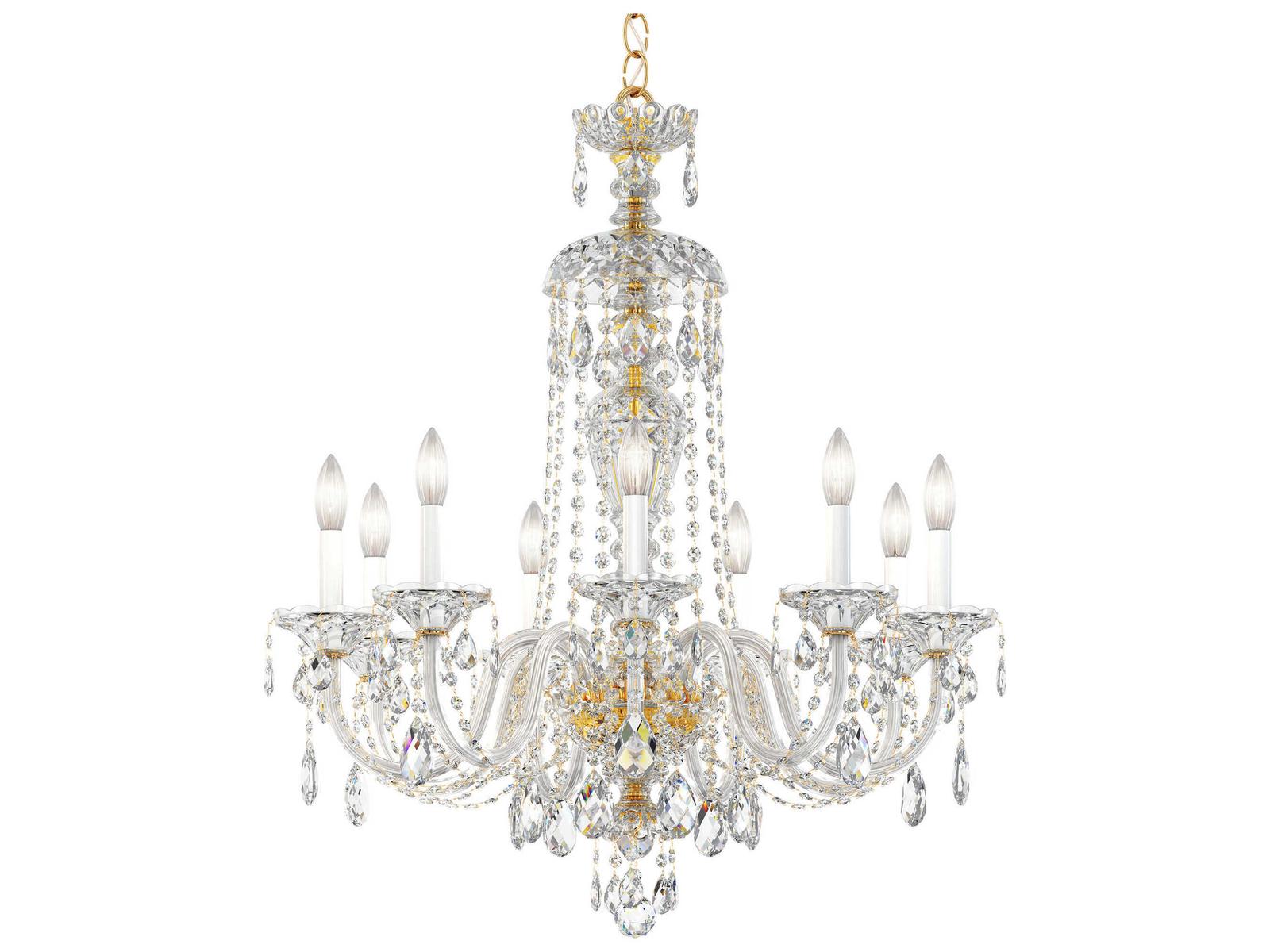Schonbek Sterling 9-Light Crystal Chandelier