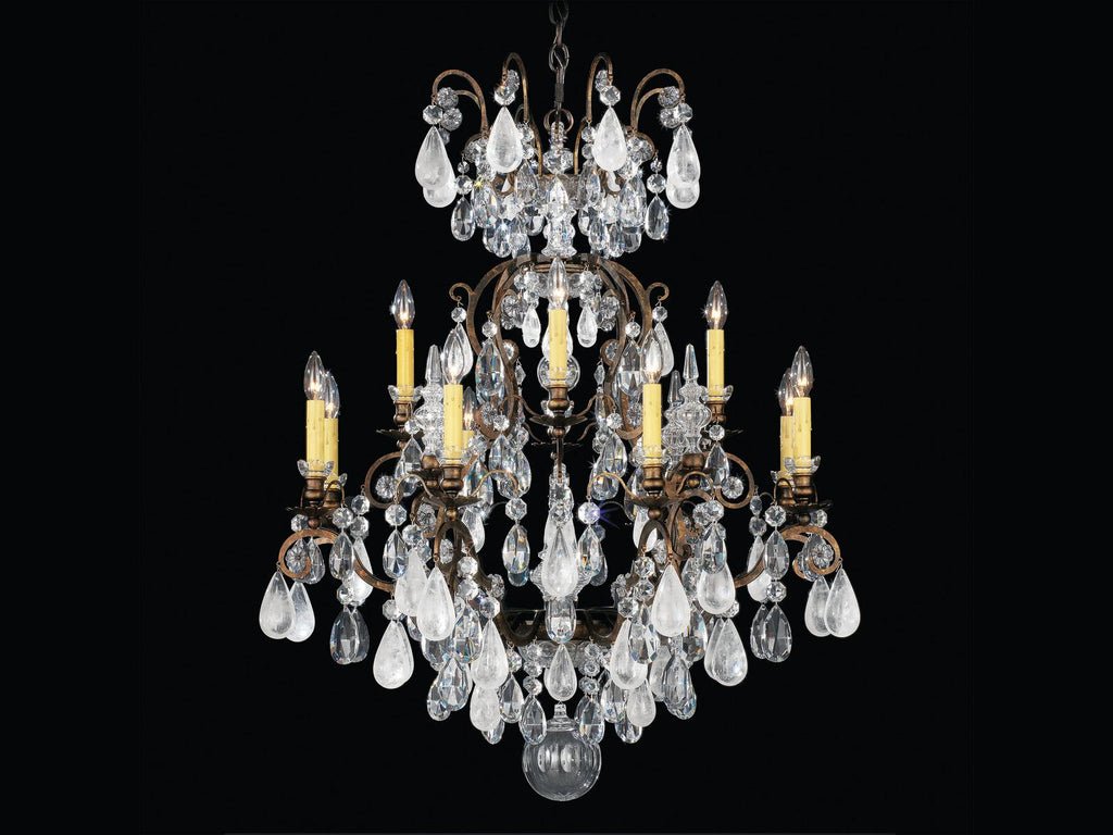 Schonbek 13-Light Renaissance Rock Crystal Chandelier