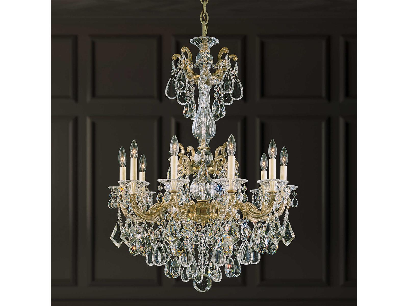 Schonbek La Scala 10-Light Crystal Candelabra Chandelier