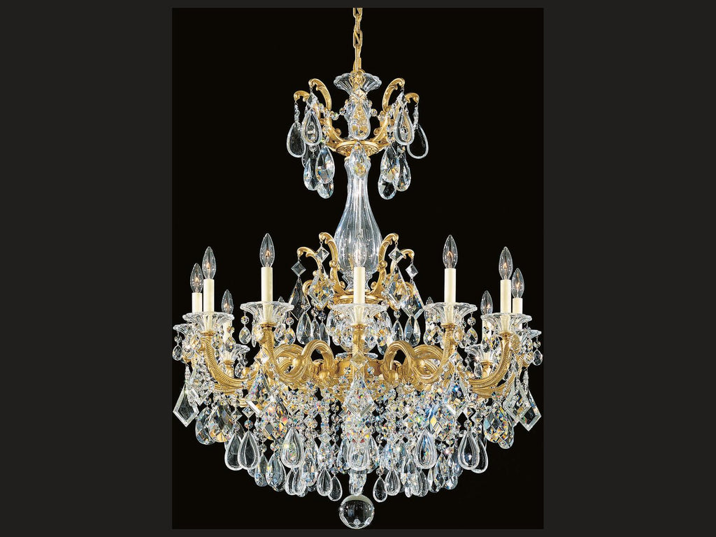 Schonbek La Scala 12-Light Crystal Candelabra Chandelier