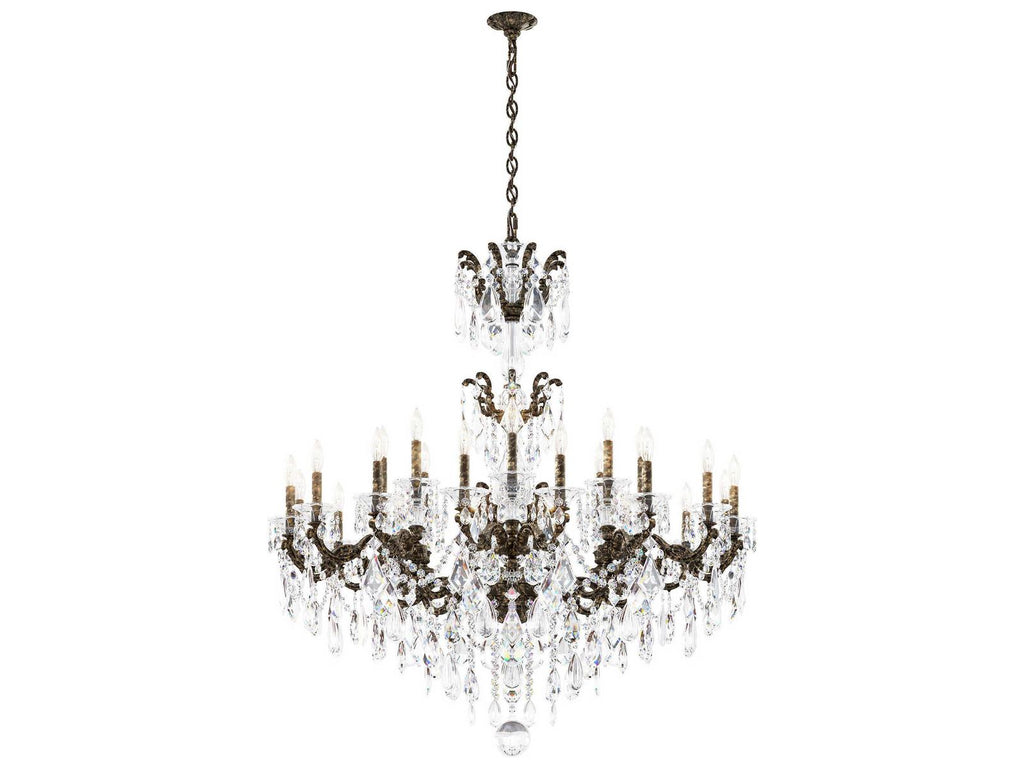 Schonbek 24-Light La Scala Crystal Chandelier in Heirloom Gold