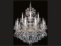 Schonbek La Scala 15-Light Crystal Candelabra Chandelier in Antique Silver