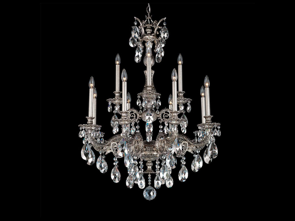 Schonbek Milano 12-Light Crystal Candelabra Chandelier