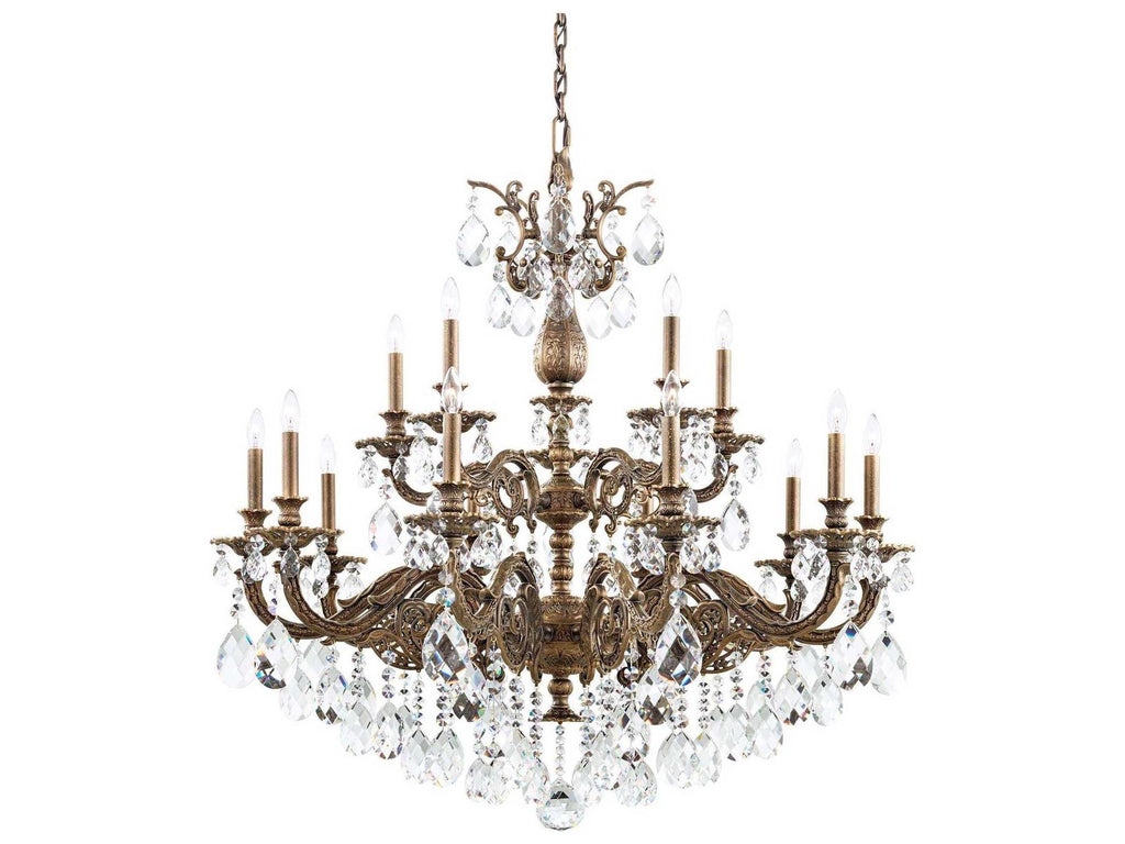 Schonbek 15-Light Milano Crystal Candelabra Chandelier