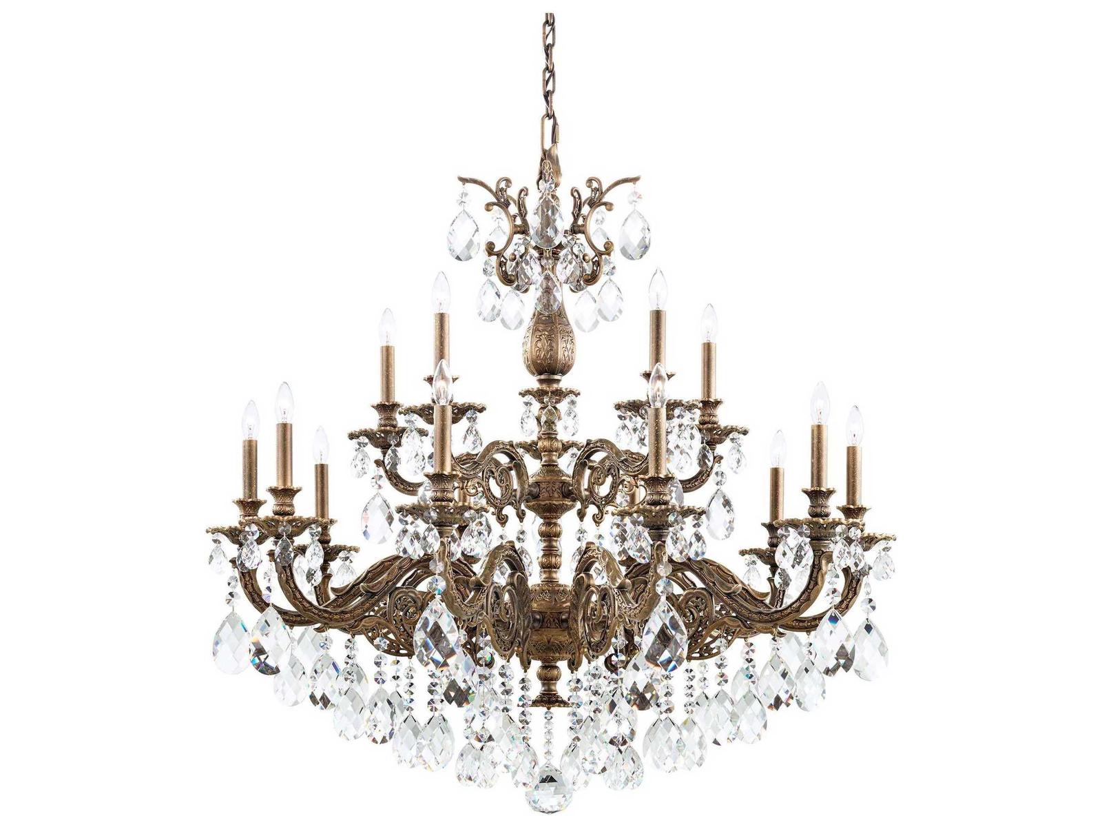 Schonbek 15-Light Milano Crystal Candelabra Chandelier