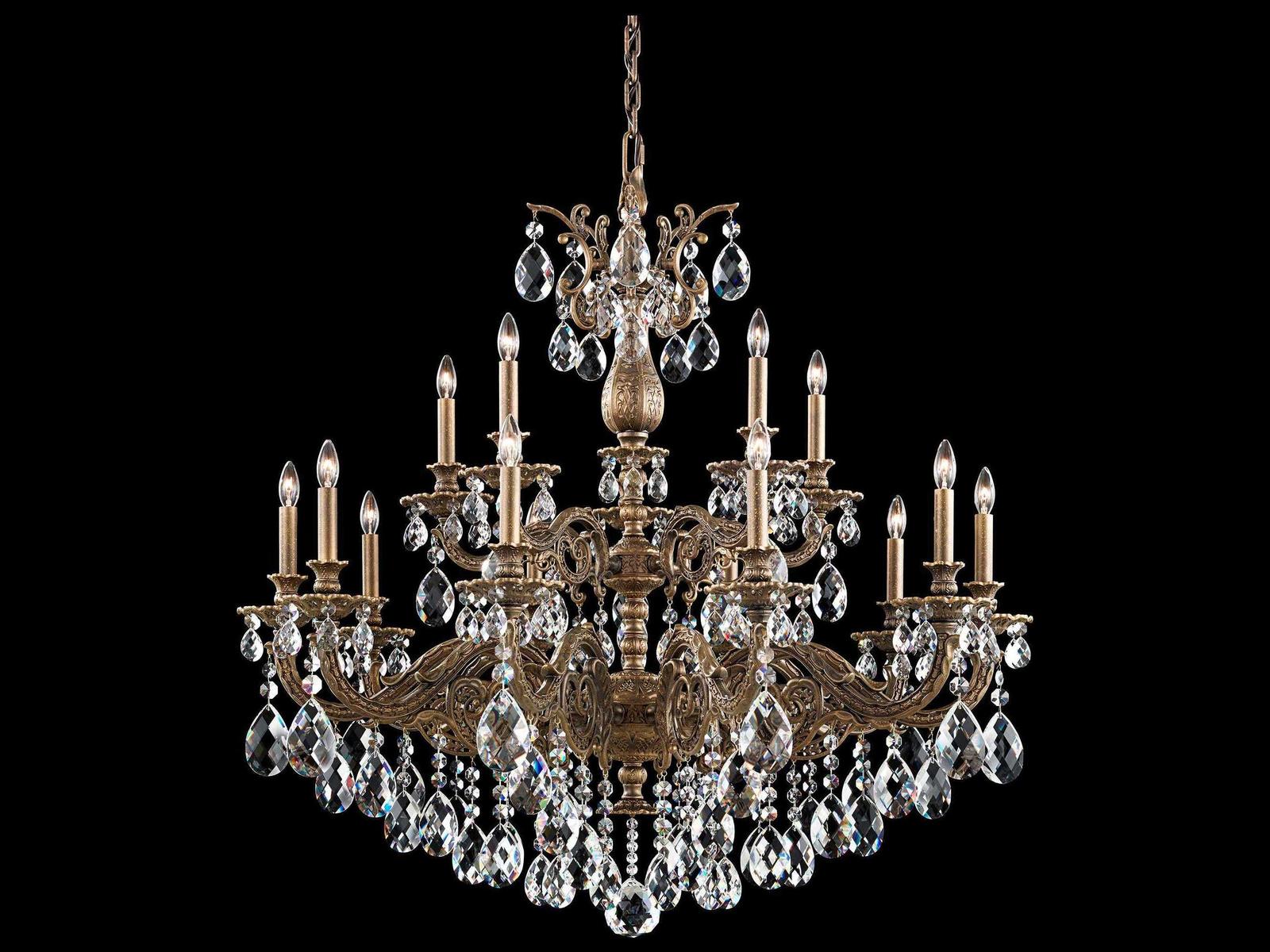 Schonbek 15-Light Milano Crystal Candelabra Chandelier