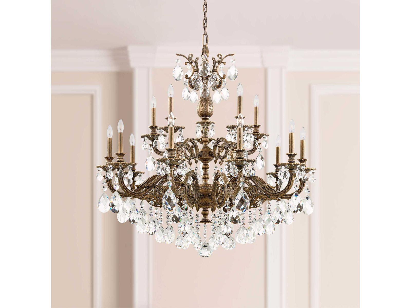 Schonbek 15-Light Milano Crystal Candelabra Chandelier
