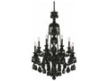 Schonbek Hamilton 12-Light Candelabra Chandelier in Jet Black with Heritage Handcut Crystal