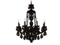 Schonbek Hamilton 8-Light Candelabra Chandelier in Jet Black with Heritage Crystal