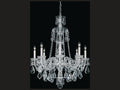 Schonbek Hamilton 8-Light Candelabra Chandelier in Polished Silver with Heritage Crystal