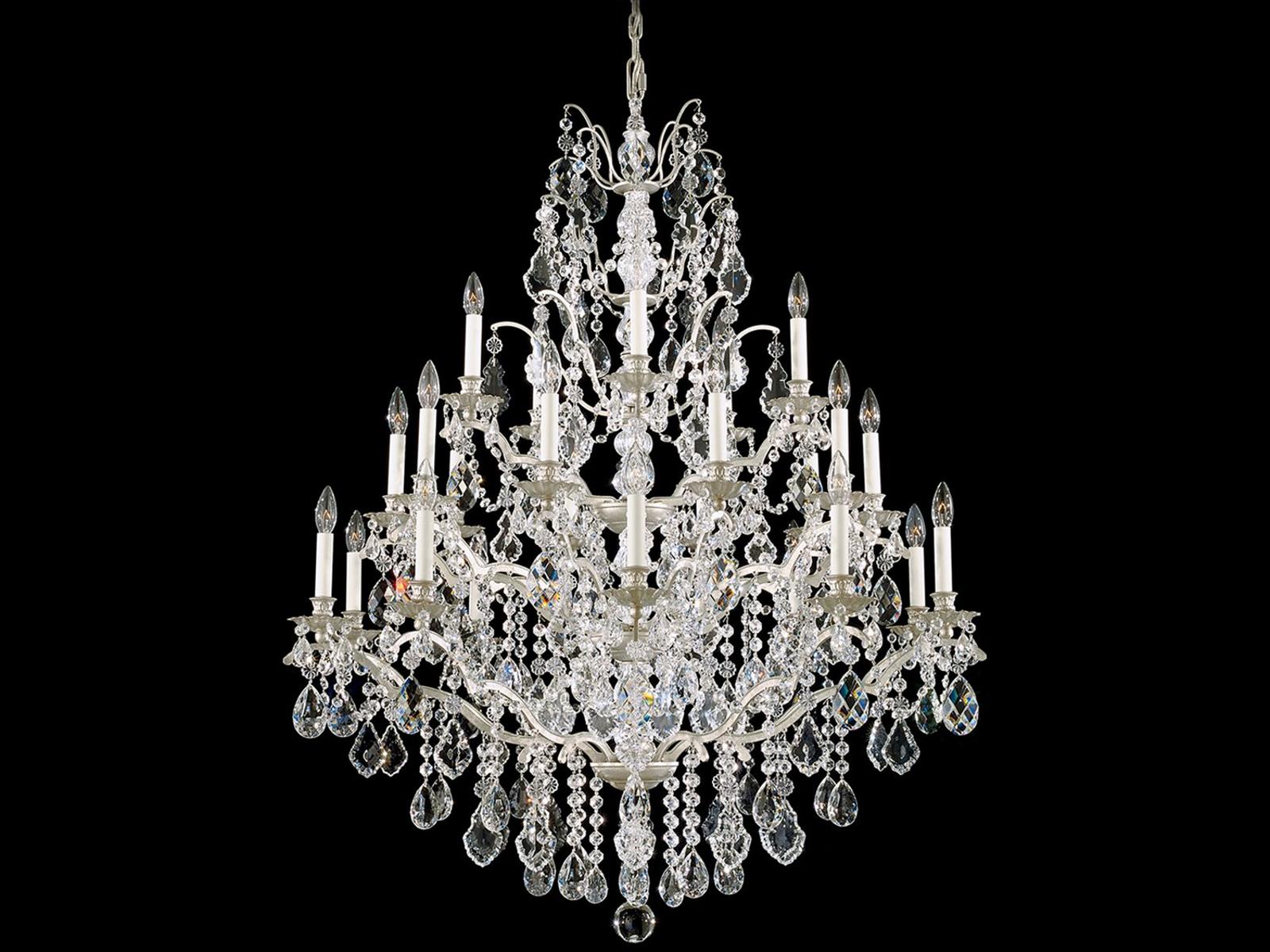 Schonbek Bordeaux 25-Light Chandelier in Antique Silver with Heritage Crystal