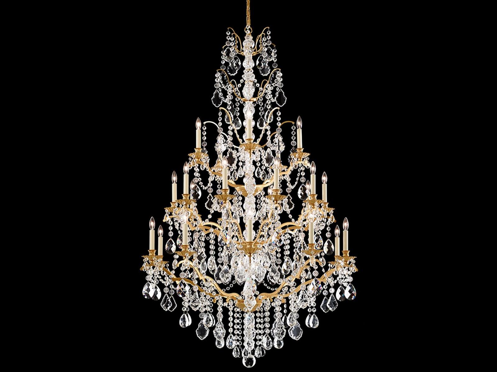 Schonbek 25-Light Bordeaux Crystal Candelabra Chandelier