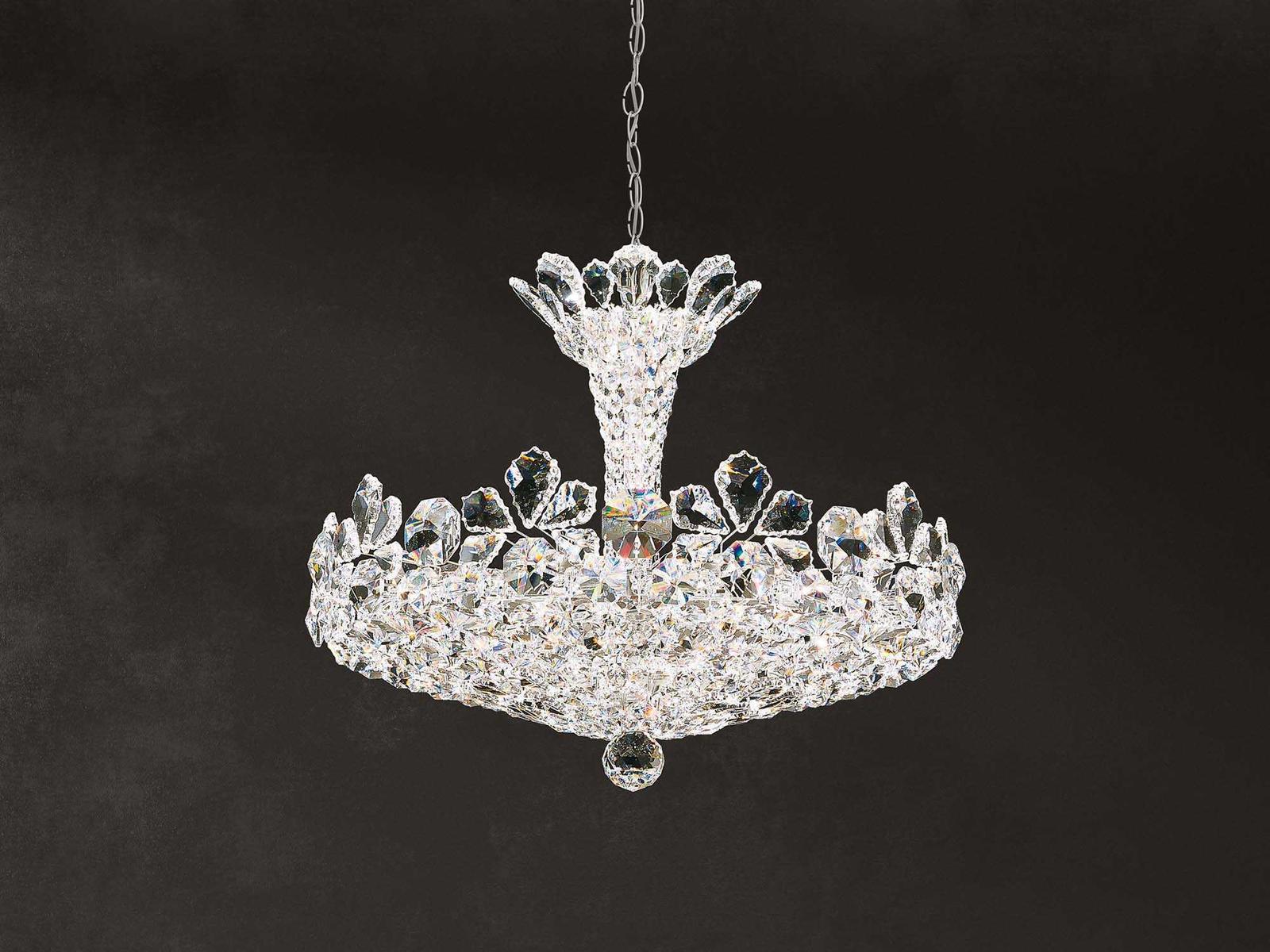 Schonbek Trilliane 15-Light Stainless Steel Chandelier with Clear Crystal