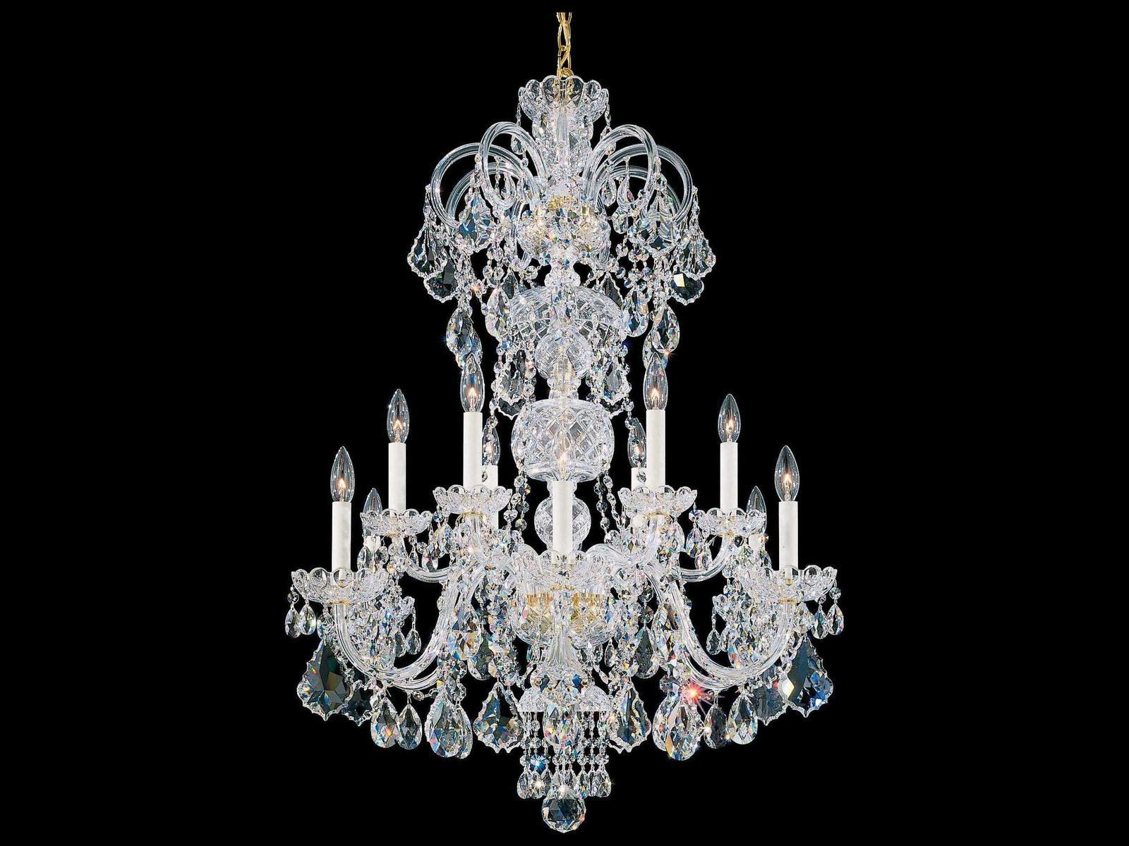 Schonbek 12-Light Olde World Crystal Candelabra Chandelier