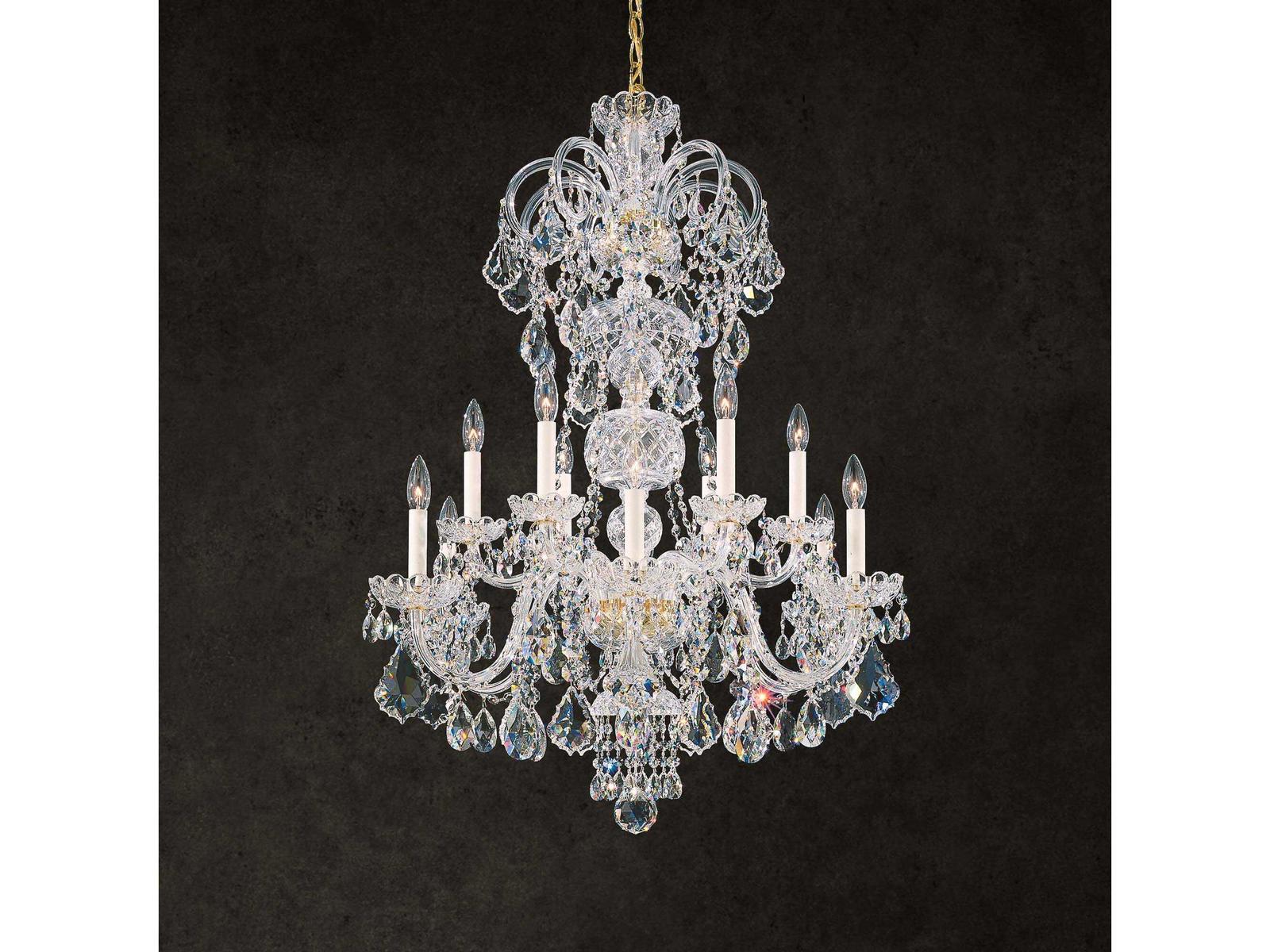 Schonbek 12-Light Olde World Crystal Candelabra Chandelier
