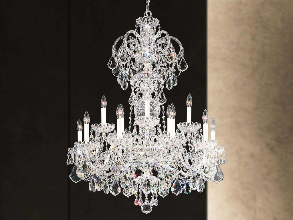 Schonbek 15-Light Olde World Crystal Candelabra Chandelier