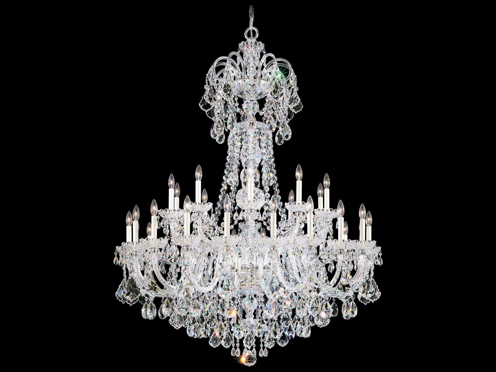 Schonbek 35-Light Olde World Chandelier with Hand-Formed Crystal