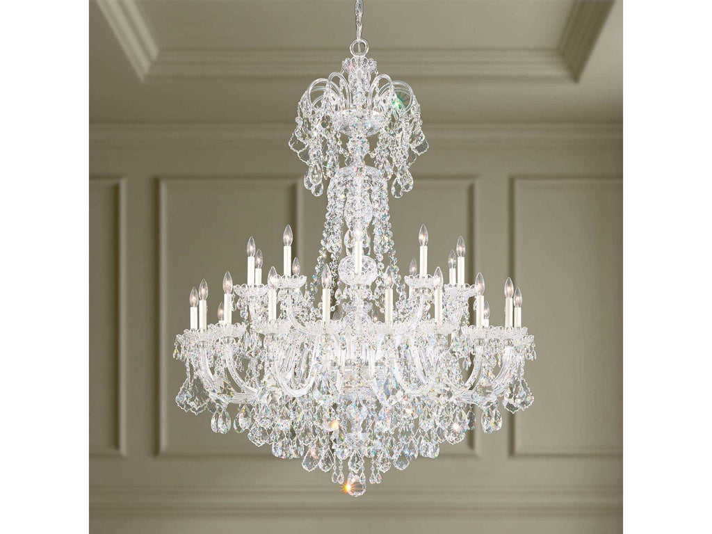 Schonbek 35-Light Olde World Chandelier with Hand-Formed Crystal