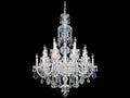 Schonbek Olde World 25-Light Candelabra Chandelier with Silver Crystal