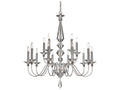 Schonbek Jasmine 15-Light Chandelier with Optic Crystal in Polished Silver