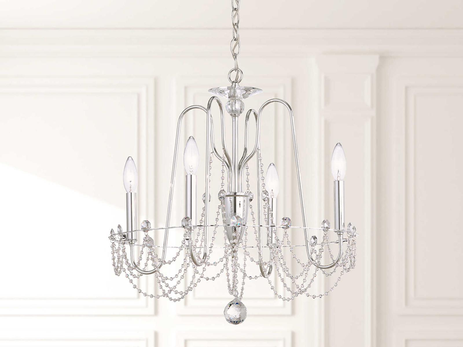 Schonbek Esmery 4-Light Crystal Candelabra Chandelier