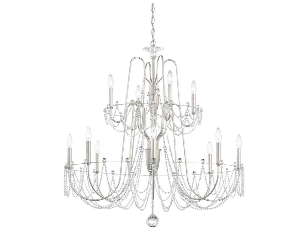 Schonbek 12-Light Esmery Candelabra Chandelier with Optic Crystal