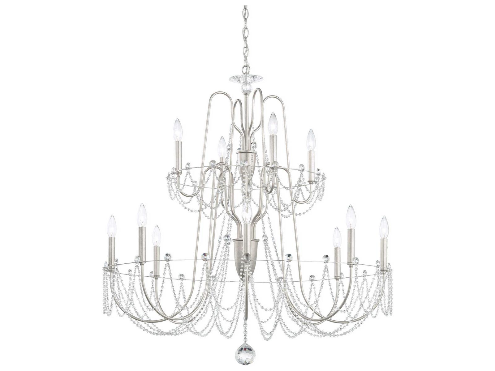 Schonbek 12-Light Esmery Candelabra Chandelier with Optic Crystal