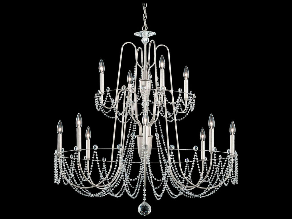 Schonbek 12-Light Esmery Candelabra Chandelier with Optic Crystal