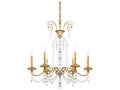 Schonbek Helenia 6-Light Heirloom Gold Crystal Candelabra Chandelier