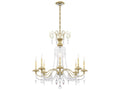 Schonbek Helenia 8-Light Heirloom Silver Crystal Candelabra Chandelier