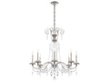 Schonbek Helenia 8-Light Heirloom Silver Crystal Candelabra Chandelier