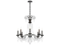 Schonbek Helenia 8-Light Crystal Chandelier in Black with Heritage Handcut Crystal